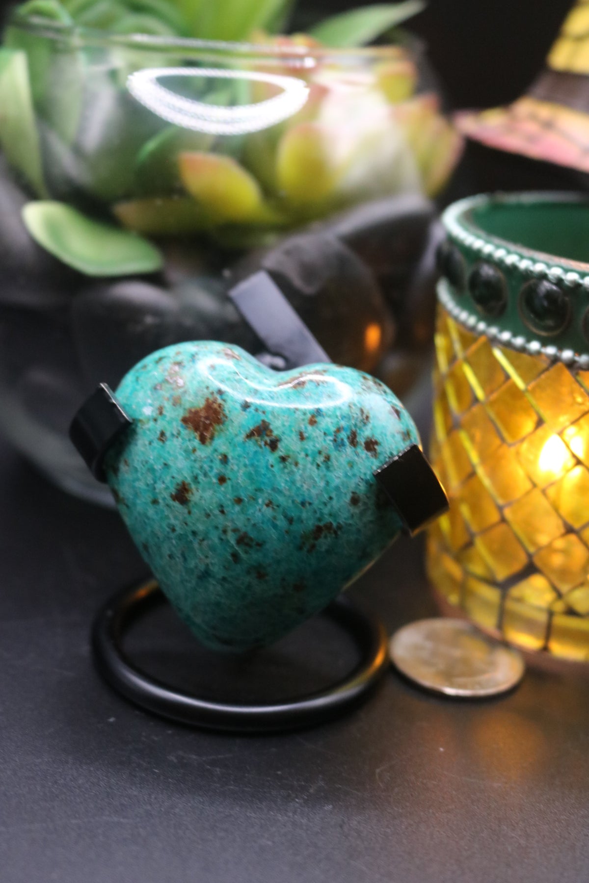 Chrysocolla Heart