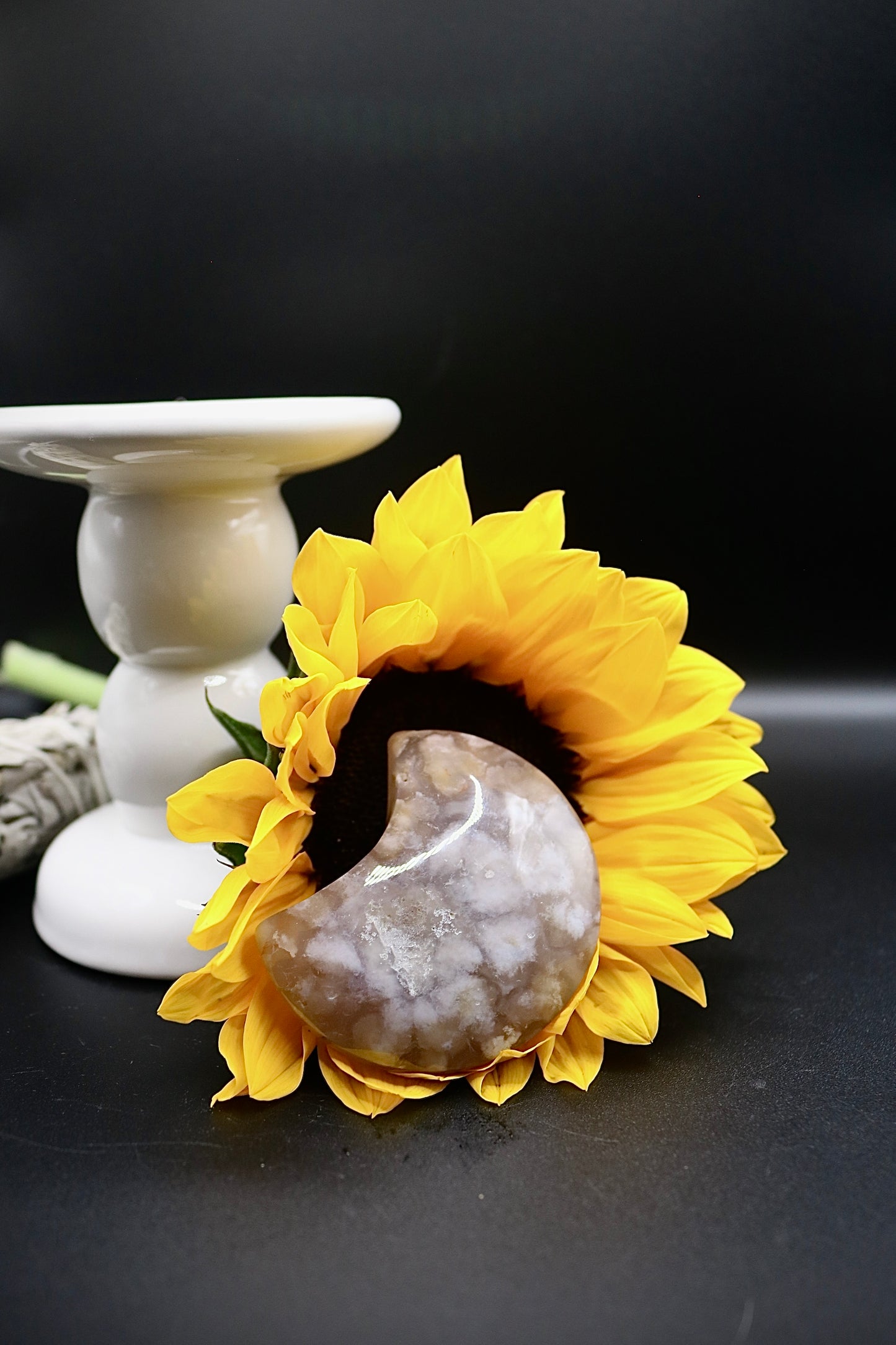 Flower Agate Moons