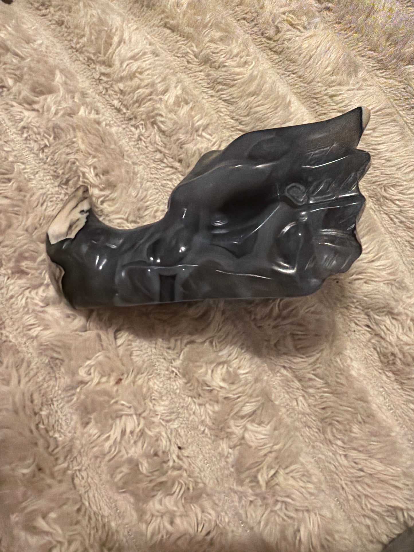 Dragon Agate Skull