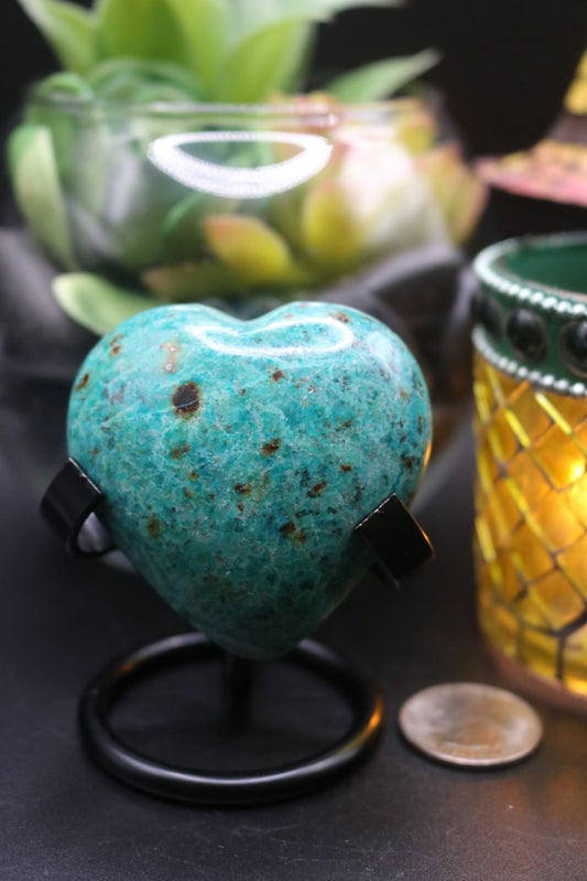 Chrysocolla Heart