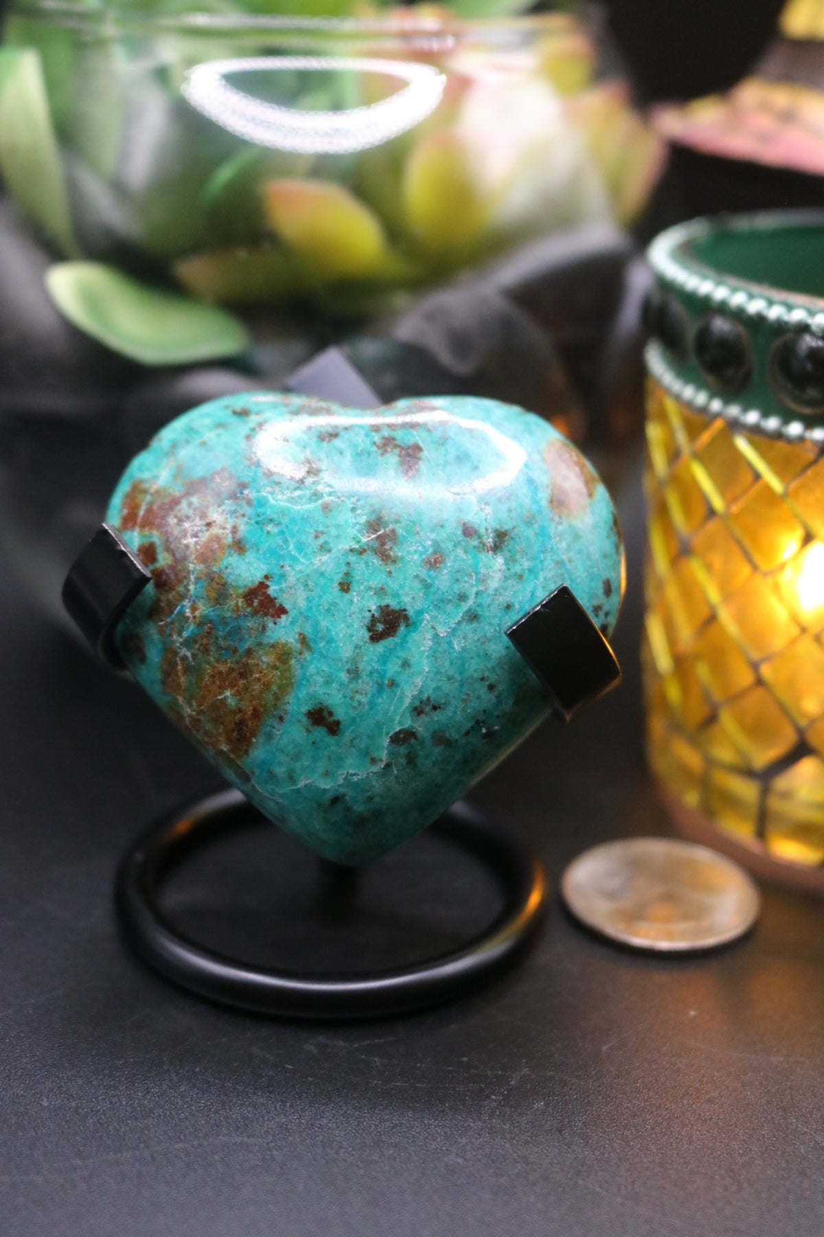 Chrysocolla Heart