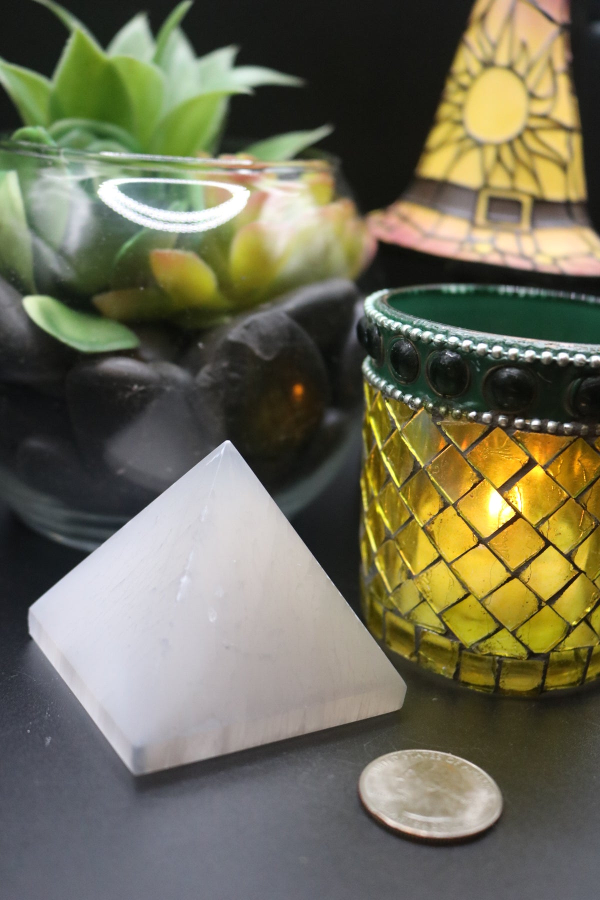 White Selenite Pyramid