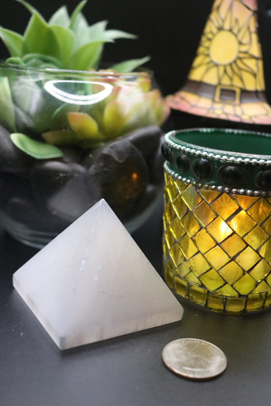 White Selenite Pyramid