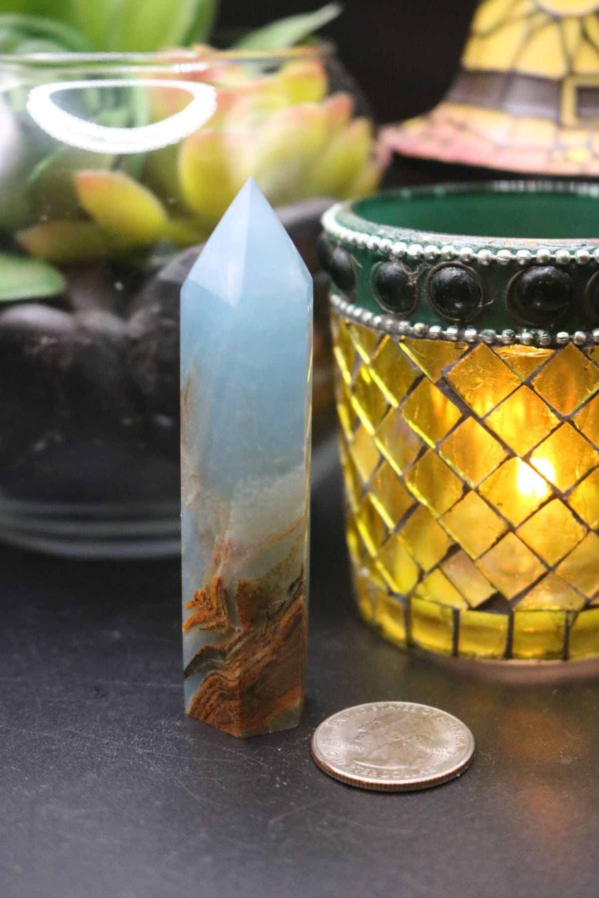 Aquatine Lemurian Calcite Towers