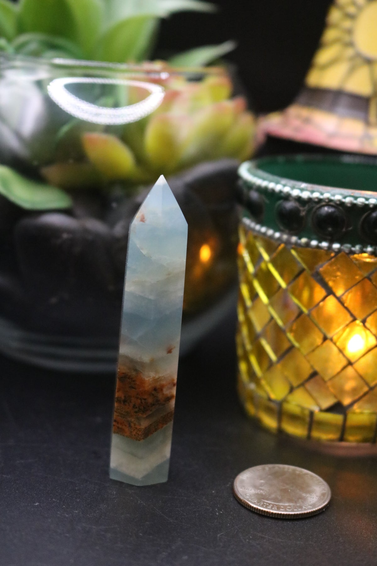 Aquatine Lemurian Calcite Towers
