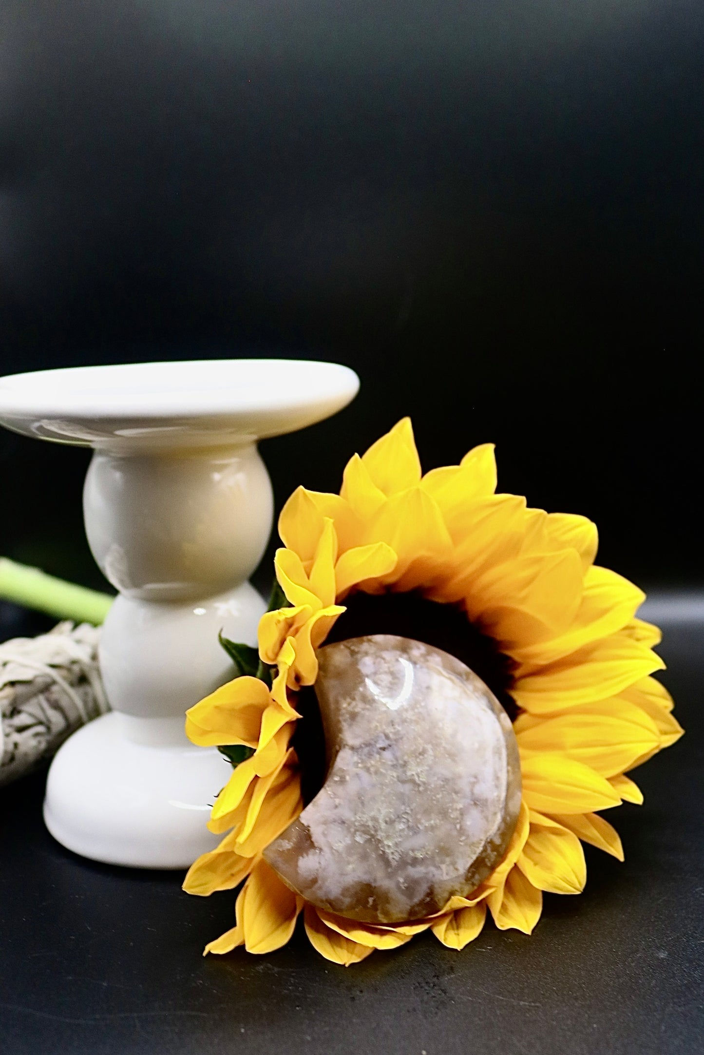 Flower Agate Moons