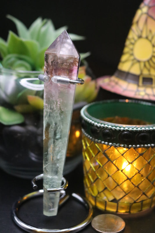 Rainbow Fluorite Wand with Stand Included (High Quality)
