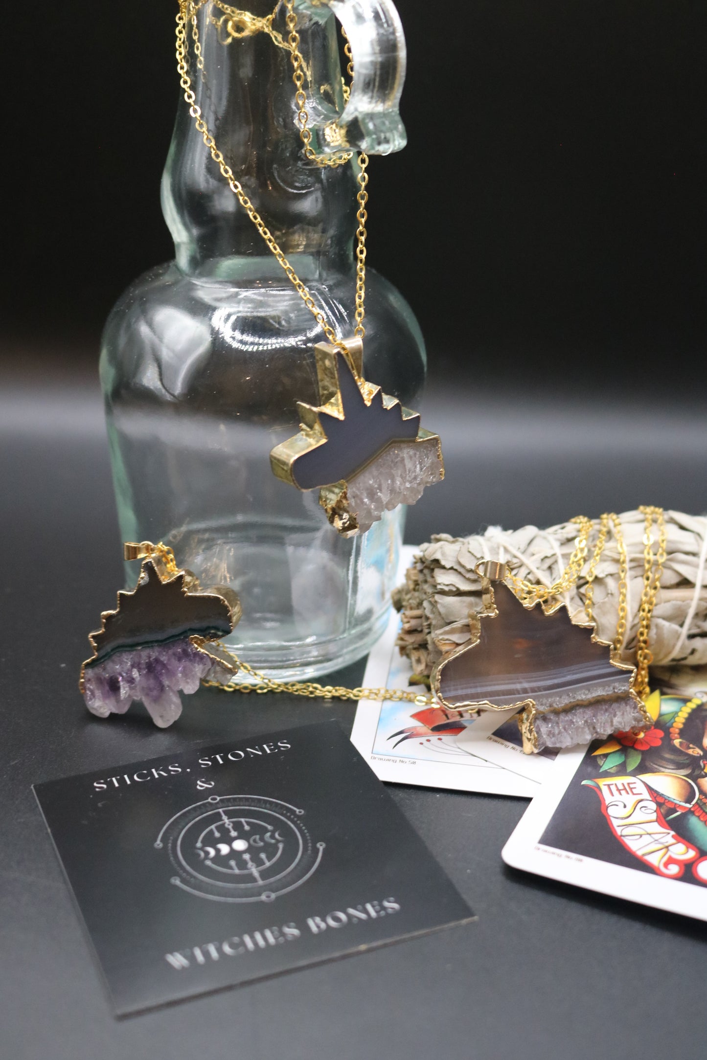 Amethyst Druzy Unicorn Necklace