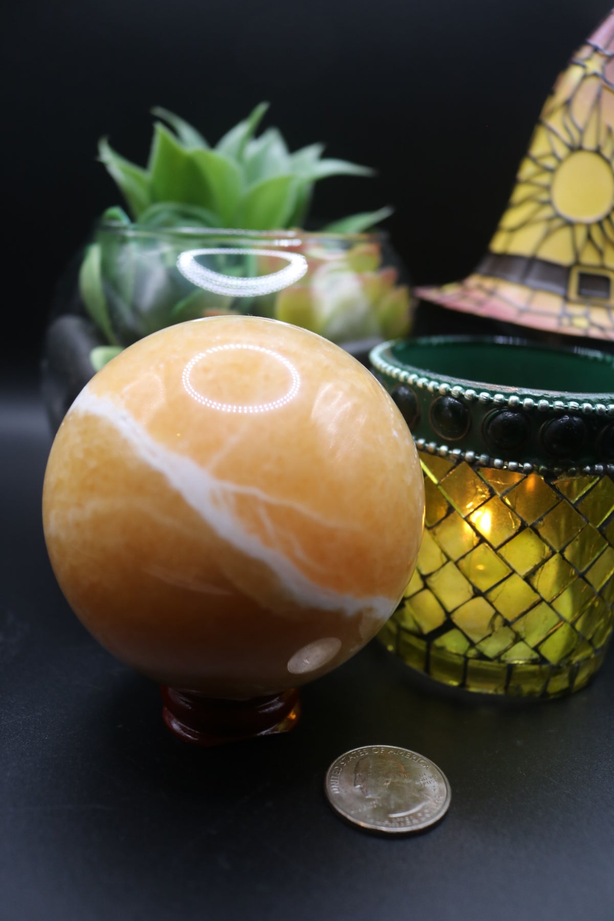 Yellow Calcite Sphere