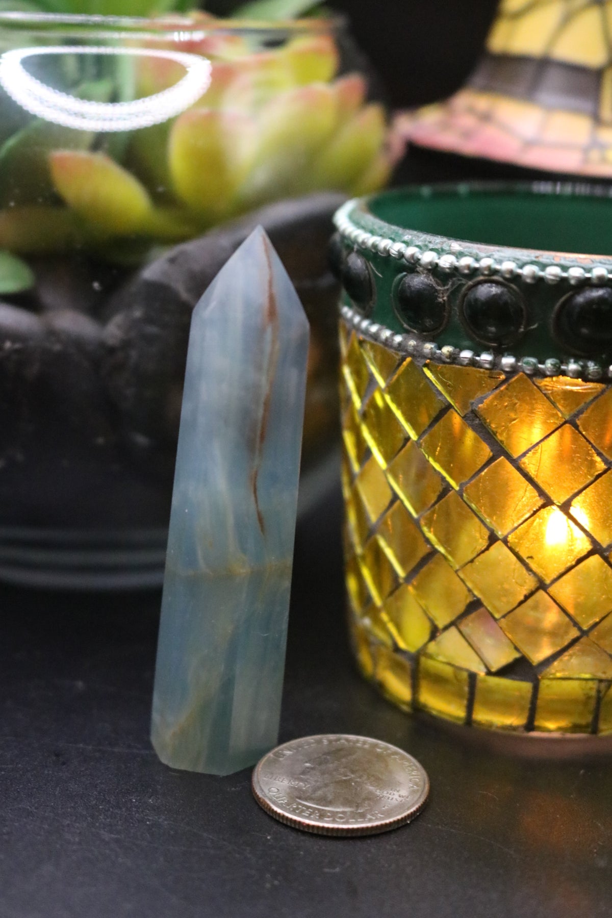 Aquatine Lemurian Calcite Towers