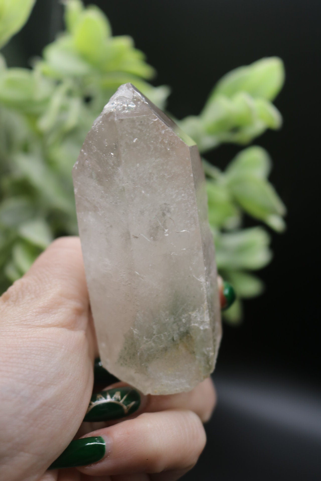 Crystal Quartz Raw Specimen with Chlorite Inclusion