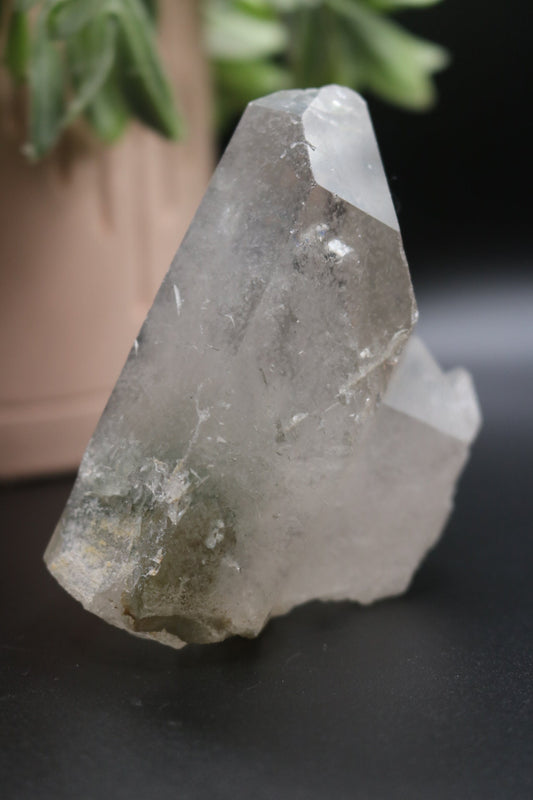 Crystal Quartz Raw Specimen with Chlorite Inclusion