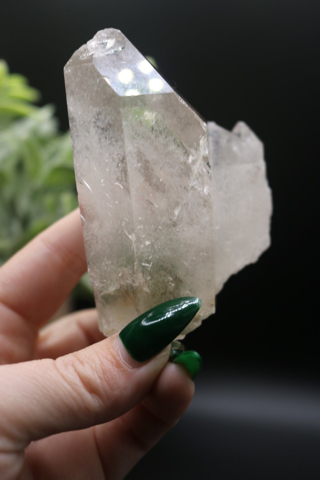 Crystal Quartz Raw Specimen with Chlorite Inclusion