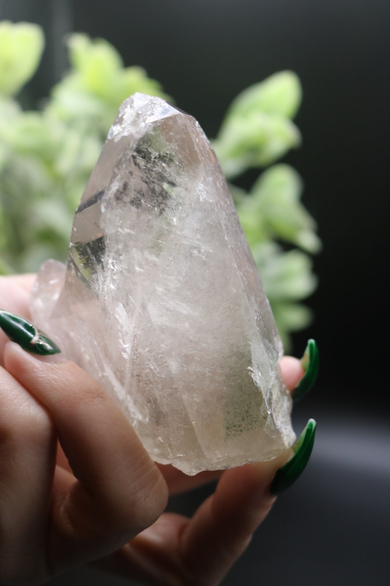 Crystal Quartz Raw Specimen with Chlorite Inclusion