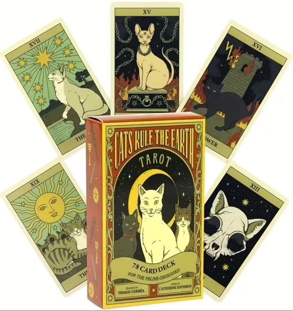 Cats Rule the Earth Tarot Deck - Pocket version